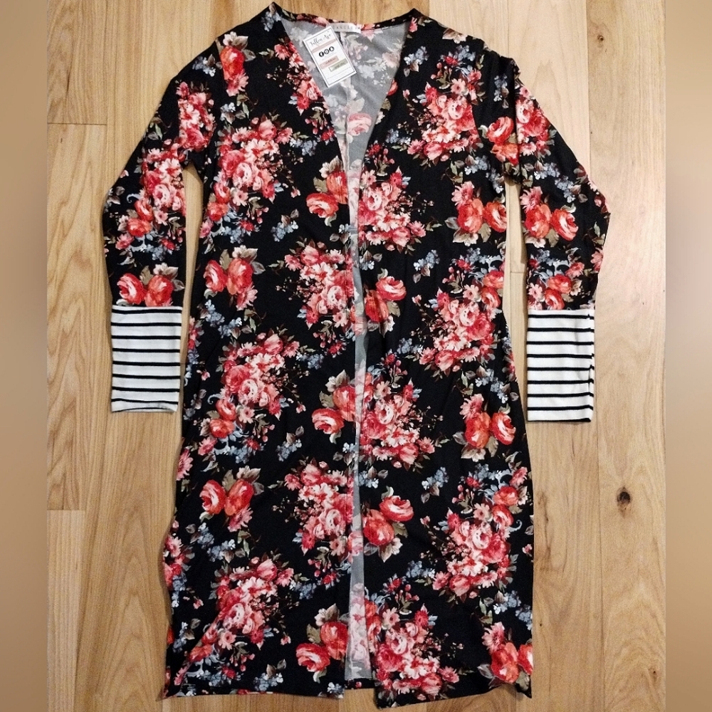 Lake Elley floral printed open front cardigan